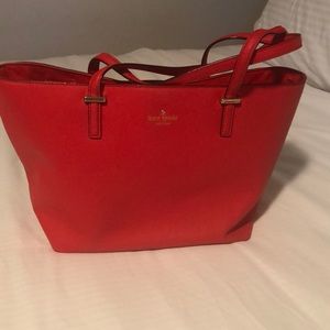 Red Kate Spade large tote